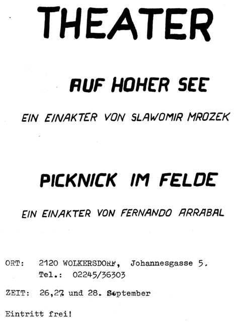 1980 Deckblatt Auf hoher See Picknick im Felde
